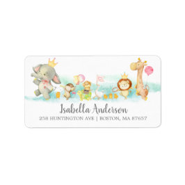 Etiqueta Sweet Baby Animals Parade Shower Address