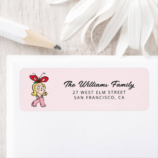 Etiqueta Sweet Cindy Lou Who Portrait (In situ)