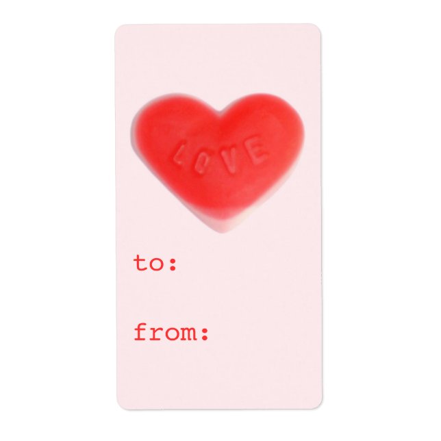 Etiqueta Sweet Heart Pink para...etiqueta de regalo de (Frente)