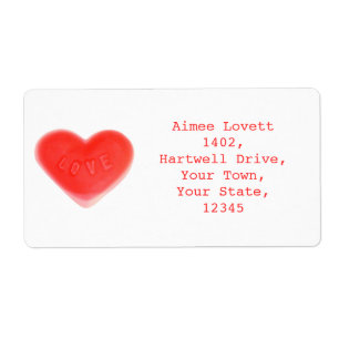 Etiqueta Sweet Heart shipping label