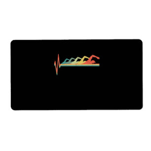 Etiqueta Swimmer Heartbeat Gift Premium