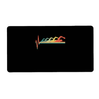 Etiqueta Swimmer Heartbeat Gift Premium