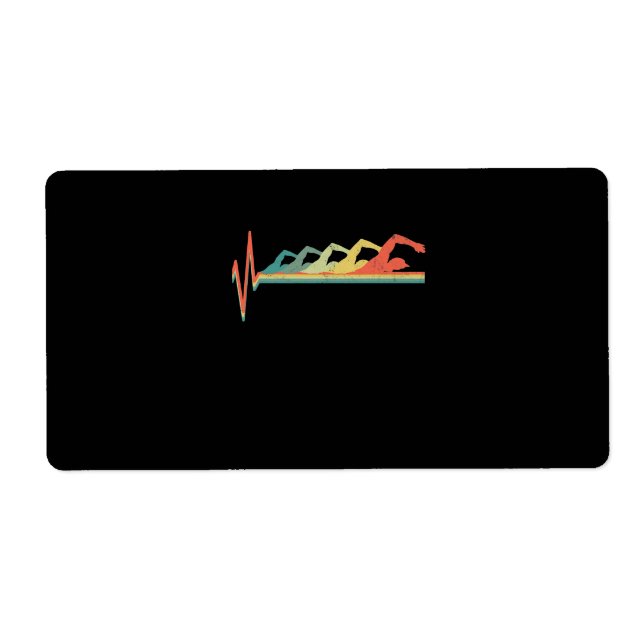 Etiqueta Swimmer Heartbeat Gift Premium (Frente)