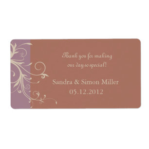Etiqueta Swirly Elegance - Boda gracias etiquetas-3