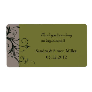 Etiqueta Swirly Elegance - Boda gracias etiquetas-4