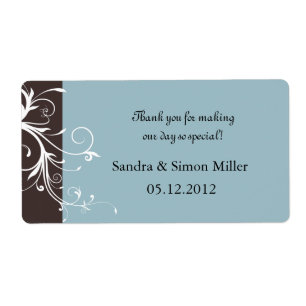 Etiqueta Swirly Elegance - Boda gracias etiquetas-5