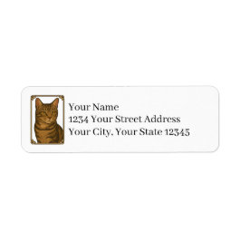 Etiqueta Tabby Cat Return Address Labels