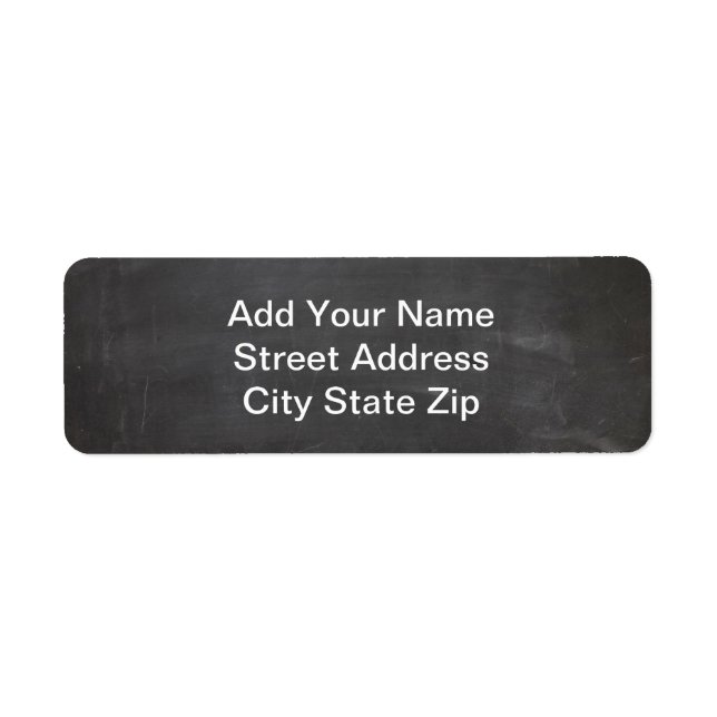 Etiqueta Tablero de tiza (Frente)