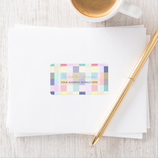 Etiqueta Tablero moderno y colorido (In situ)