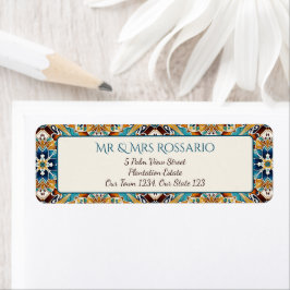Etiqueta Talavera azulejo azulejo vintage boda mexicano
