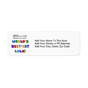 Etiqueta También conocido como el mejor regalo de Lola