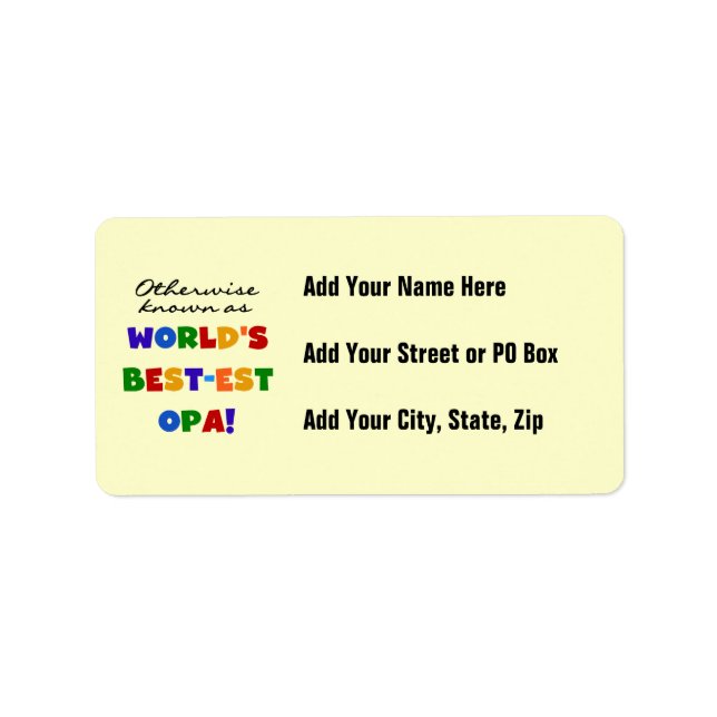 Etiqueta También conocido como las mejores camisetas y rega (Frente)