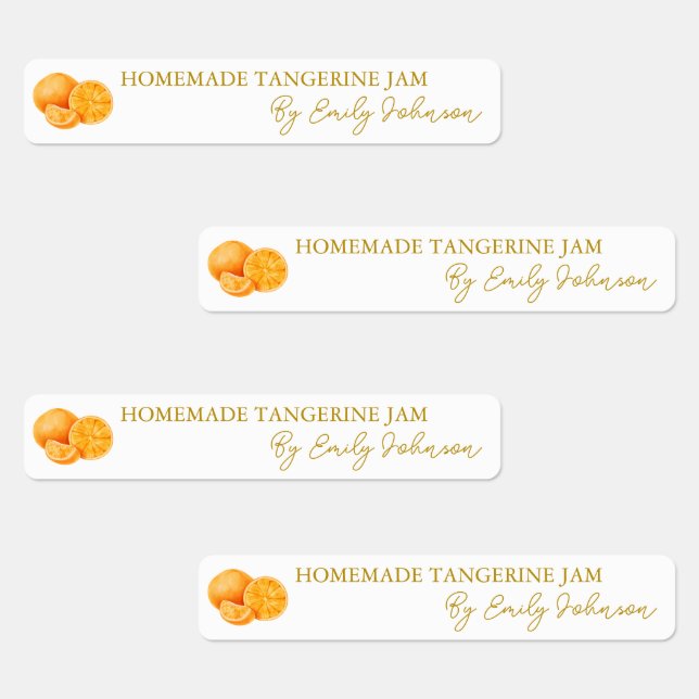 Etiqueta Tangerine Jam Thin casera (Grupo)