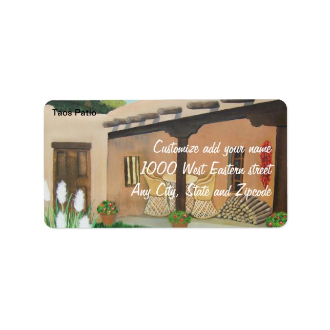 Etiqueta Taos Patio ~ Paisaje (Frente)