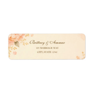 Etiqueta Tarjeta de agradecimiento floral de hortensia suav