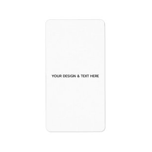Etiqueta Tarjeta de Agradecimiento Minimalista Blanca para