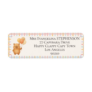Etiqueta Tarjeta de agradecimiento para baby shower de carp
