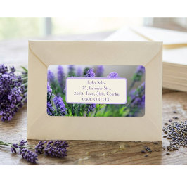 Etiqueta Tarjeta de cumpleaños personalizada de lavanda