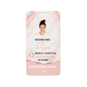 Etiqueta Tarjeta de identificación de cardiología RN de már