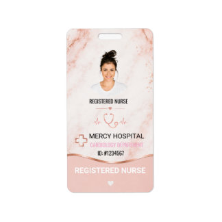 Etiqueta Tarjeta de identificación de cardiología RN de már