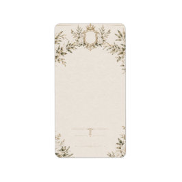 Etiqueta Tarjeta de Invitación de Boda de Marfil Elegante c