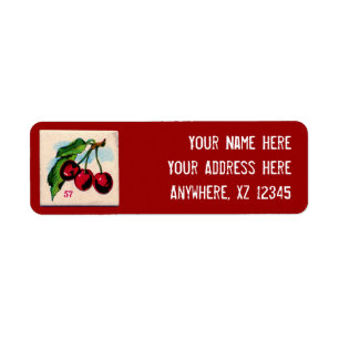 Etiqueta Tarjeta de juego de cerezas antiguas