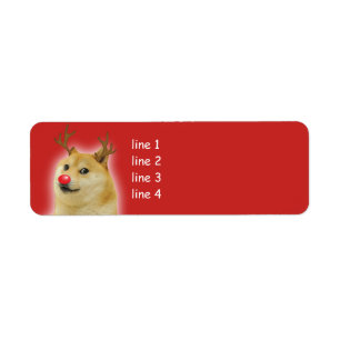 Etiqueta Tarjeta de meme de Navidad de perro Dogright Doggo