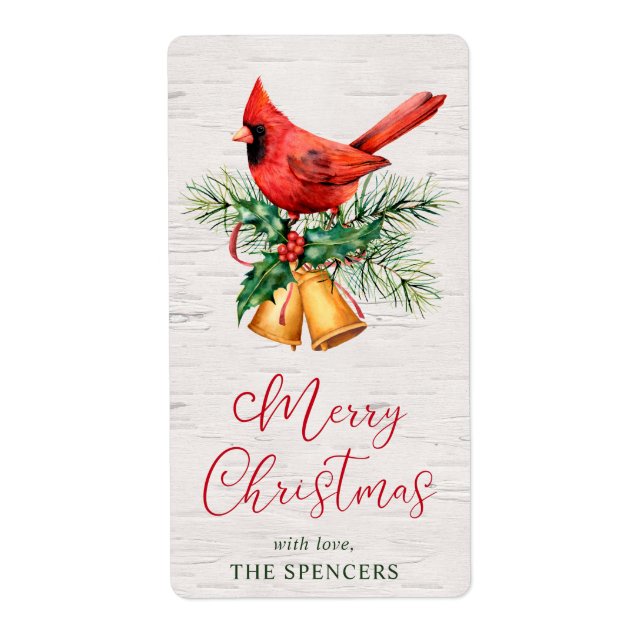 Etiqueta Tarjeta de Navidad Personalizada (Frente)