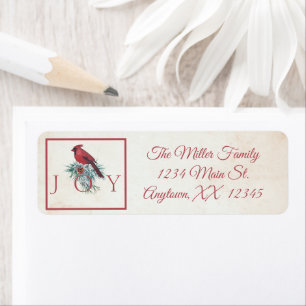 Etiqueta Tarjeta de Navidad vintage personalizada de Navida