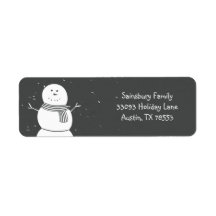 Tarjeta de Navidades Snowman con estilo Chalkboard
