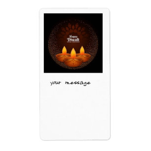 Etiqueta tarjeta de saludo diwali