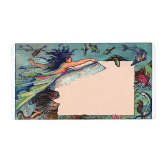 Etiqueta tarjeta de sirena