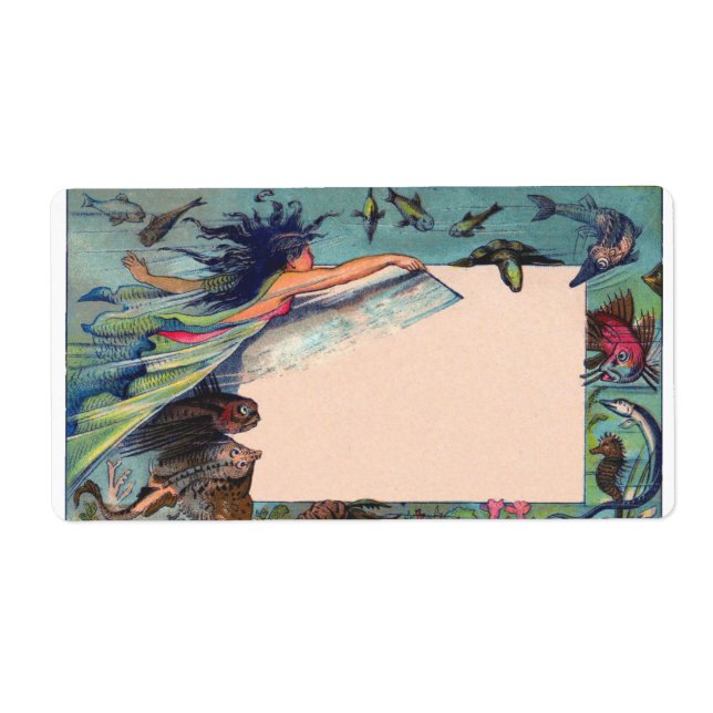 Etiqueta tarjeta de sirena (Frente)