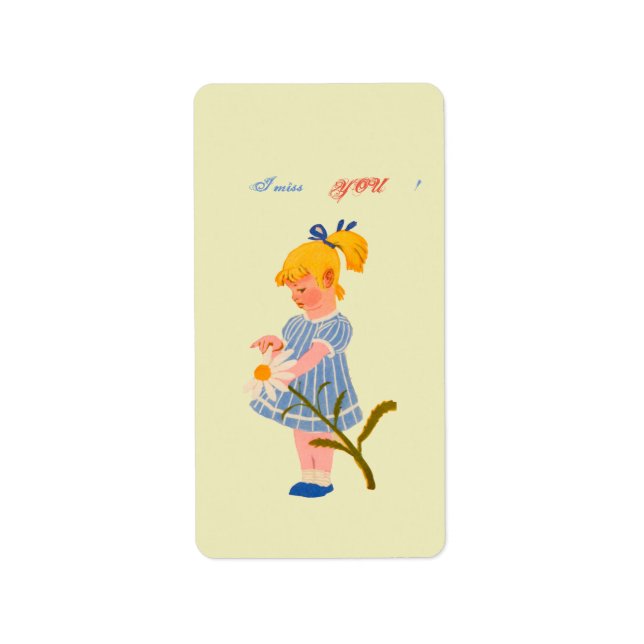 Etiqueta Tarjeta de vacaciones plana (Frente)