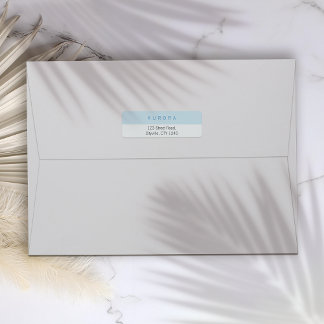 Etiqueta Tarjeta de visita azul minimalista de dos tonos