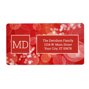 Etiqueta Tarjeta del día de San Valentín abstracta roja d