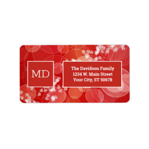 Etiqueta Tarjeta del día de San Valentín abstracta roja d