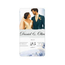 Tarjeta elegante de fecha de salvado floral azul |