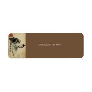 Etiqueta Tarjeta postal Jack Russell Vintage