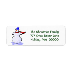 Etiqueta Tarjetas de Navidad Snowman devuelven a los Pegati