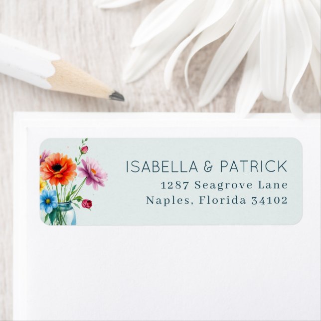Etiqueta Tarrito Floral Acuarela Alegre (In situ)