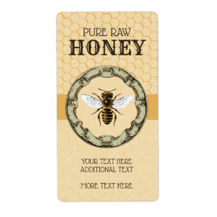 Etiqueta Tarros de miel de abeja antiguos