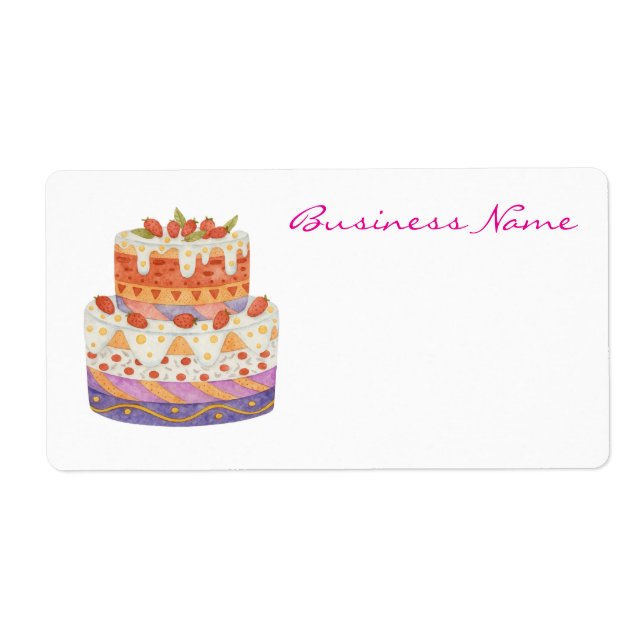 Etiqueta Tarta de fresa de dos pisos (Frente)