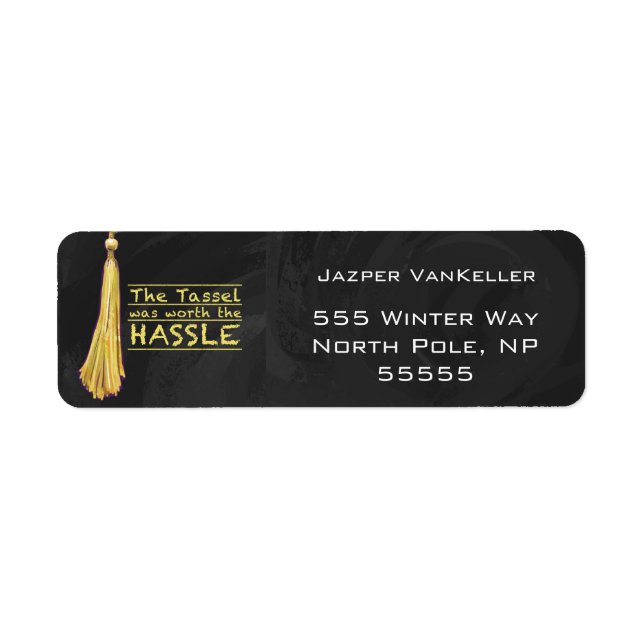 Etiqueta Tassel Hassle Gold (Frente)