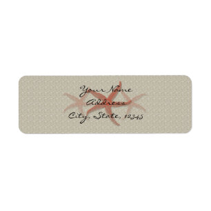 Etiqueta Taupe y Tangerine Seaside Boda Return Address