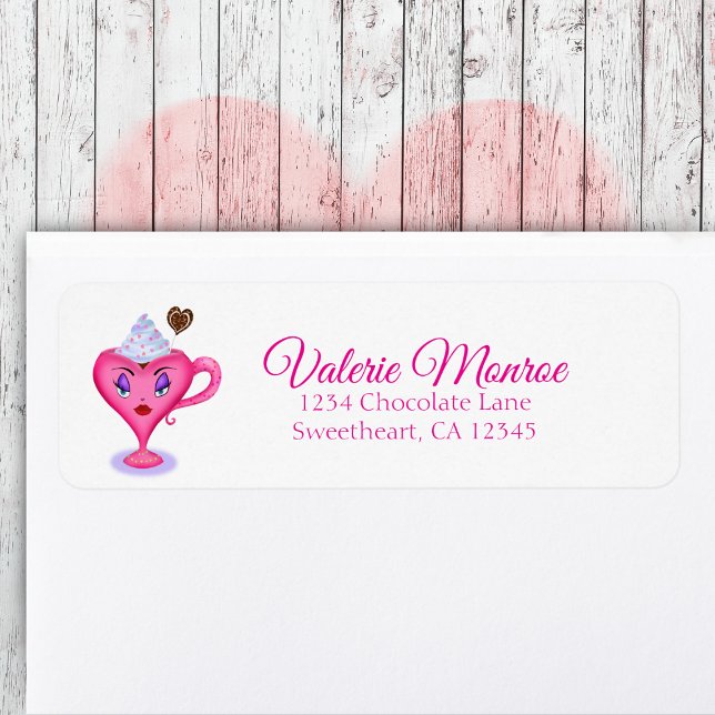 Etiqueta Taza De Chocolate Caliente Sexy Dulce Amor Nupcial (Subido por el creador)