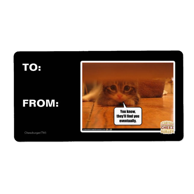 Etiqueta Te encontrarán (Frente)