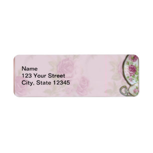 Etiqueta Té rosa rosado antiguo en la Copa Mauve