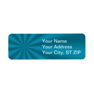 Etiqueta Teal Starburst Address Labels