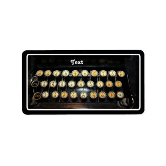 Etiqueta Teclado de máquina de escribir de vintage
